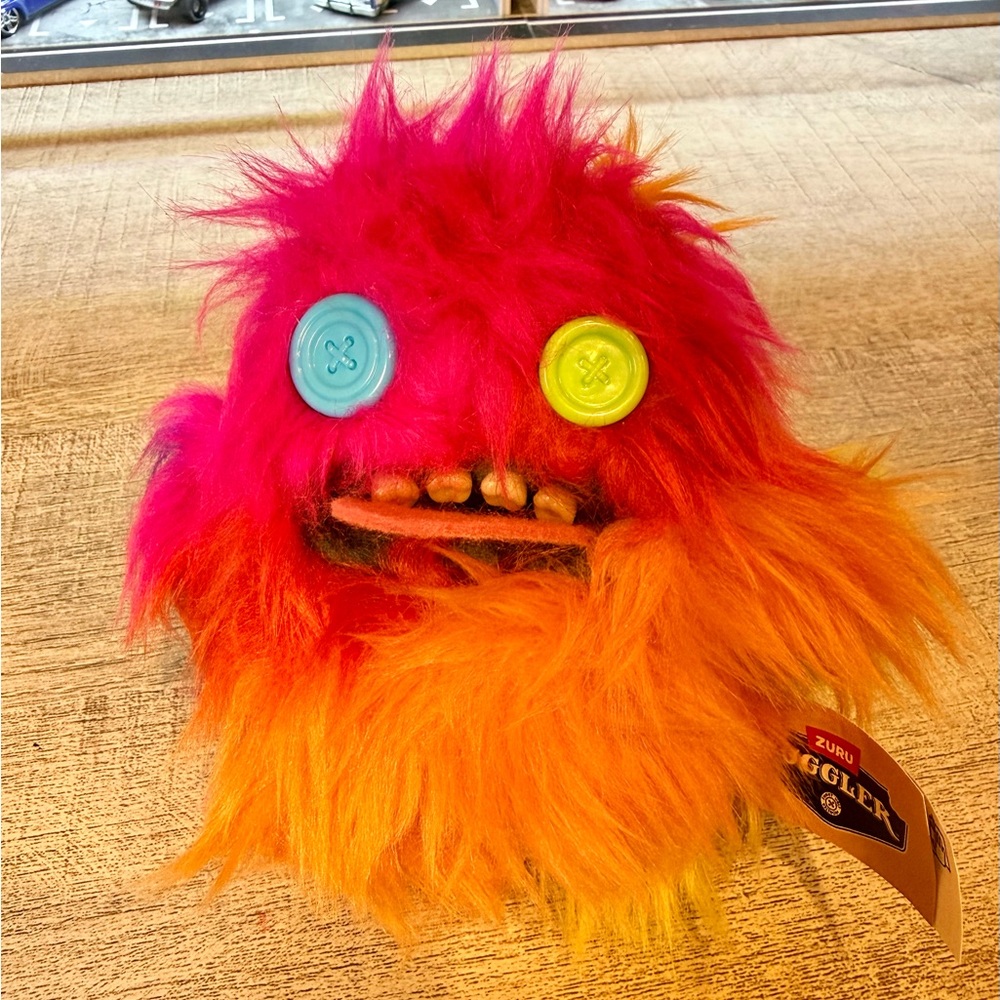 Fuggler Fuzzy Monster Keyring - Rainbow